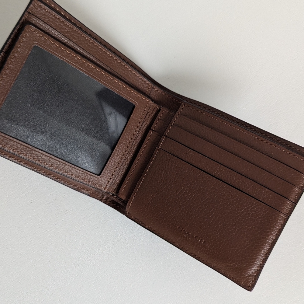 Coach Brown Leather Key & Card Holder - Picture 3 of 6
